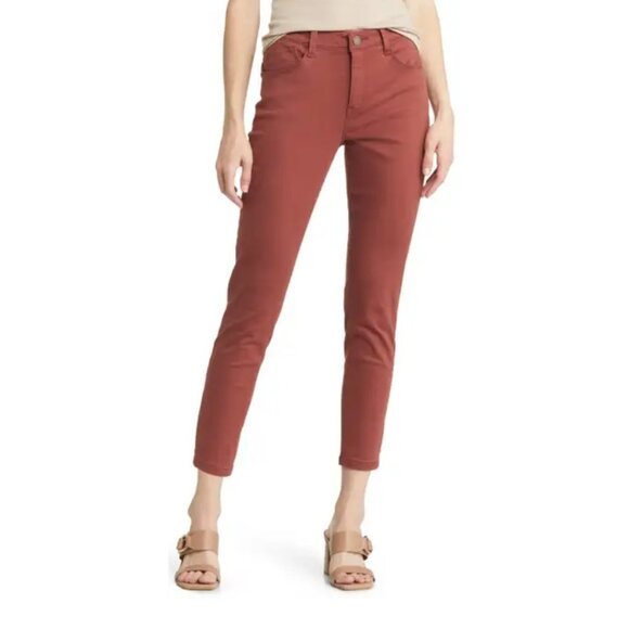 Wit & Wisdom ‘Ab’Solution High Waist Ankle Skinny Pants | Burnt Henna - Picture 1 of 16